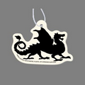 Paper Air Freshener Tag W/ Tab - Dragon Silhouette